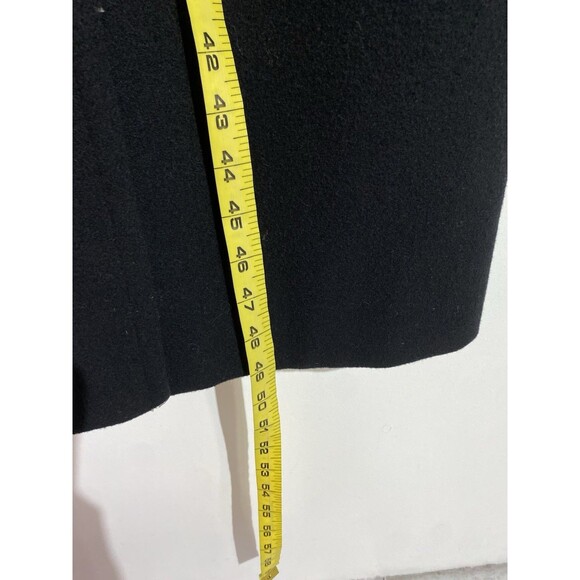 VTG Donny Brook Overcoat 10 Black Wool Velvet Collar Old Money Long Trench Coat - Picture 10 of 11